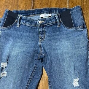 Isabel Maternity by Ingrid‎ & Isabel Blue Skinny Jumpsuit with Comfort Fit